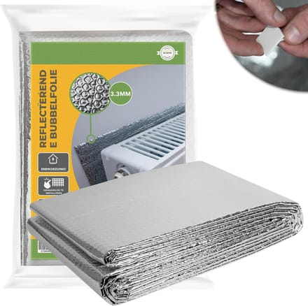 Efficiënte Energiebesparing: 5m x 60cm Warmtereflecterende Noppenfolie Met Plakstrips Voor Optimale Radiatorisolatie