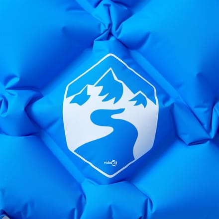 vidaXL - Kampeermatras - met - kussen - opblaasbaar - 1-persoons - blauw