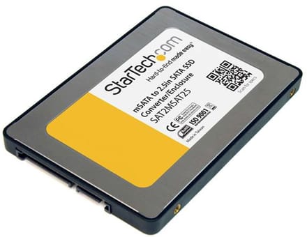 StarTech.com 2.5in SATA Aan Mini SATA SSD AV / multimedia paneel Enclosure