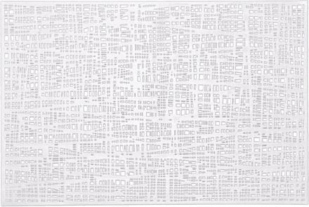 Zeller Design Placemats - Glanzend Wit - Rechthoekig - 30 x 45 cm - Kunststof