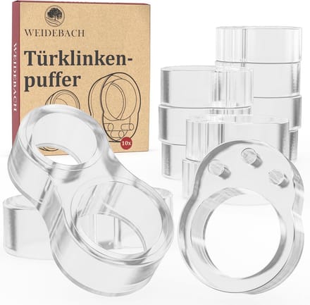 Robuuste deurklinkbuffers en deurstoppers - set van 10 cirkelvormige en 2 8-vormige