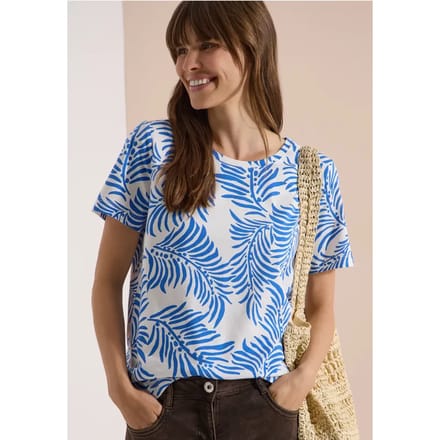 Shirt met ronde hals en print