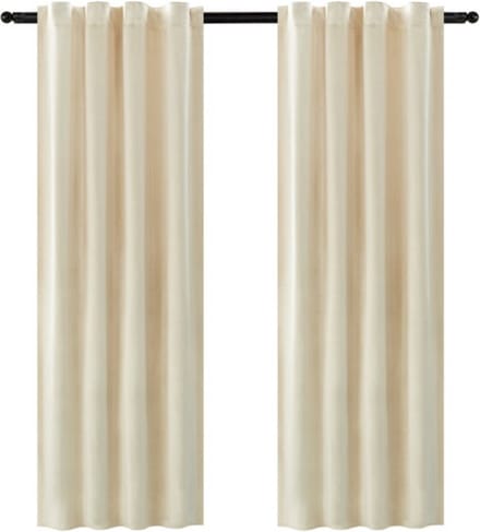 Gordijnen - Beige Fluweel - Lichtdoorlatend - 140x270cm - Isolerend - Set van 2