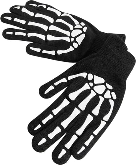 Skelet Handschoenen - Volwassenen - Zwart