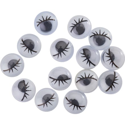 VBS Wiebeloogjes met wimpers - Ø 10 mm, 14 stuks