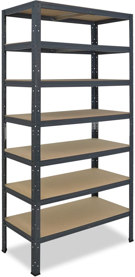 Shelfplaza HOME metalen stellingkast - 230x40x30 cm - antraciet - 7 planken