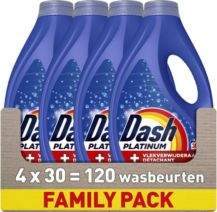 Dash Vloeibaar Wasmiddel +Extra Vlekverwijdering - 4 x 30 Wasbeurten