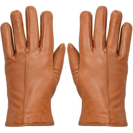 Dames Tan leren thermische handschoenen