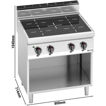 GGM Gastro Infrarotherd - 12,8 kW - 4 Kochfelder Zilver
