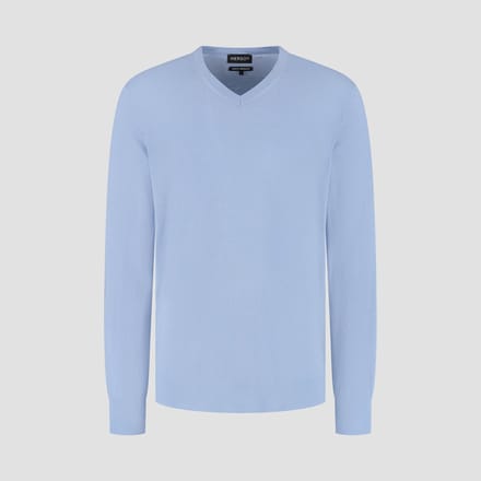 MERSO V-Hals – Merino Trui – 100% Merino Wol – Alpine Blue