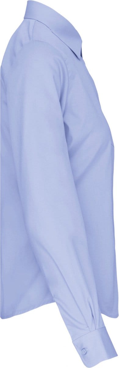 Kariban Dames poplin blouse lange mouwen K542 - Bright Sky - M