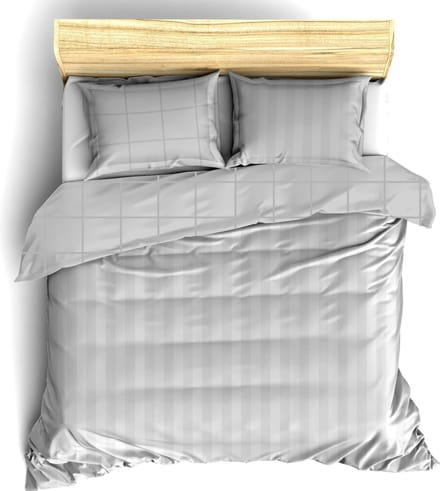 De Witte Lietaer Zygo Dekbedovertrek - Tweepersoons - 200x200/220 cm - Silver