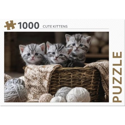 Rebo Puzzel - Cute Kittens - 1000 stukjes - Dieren thema - Vanaf 12 jaar