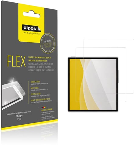 dipos – 2x Beschermfolie geschikt voor Philips Z19 | 3D Full Cover Screenprotector | 100% Passend