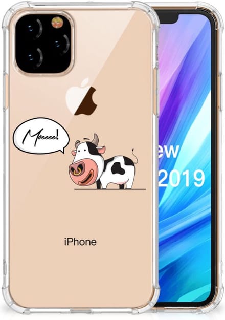 Apple iPhone 11 Pro Stevig Bumper Hoesje Cheeky Cow