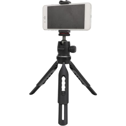 Mini Telefoon Statief Aluminiumlegering ABS Multi Modus Schakelen 360 graden Balhoofd met Cold Shoe 14 Poort black