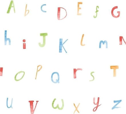 Dutch Wallcoverings - Make Believe Alphabet rood/blw/grn