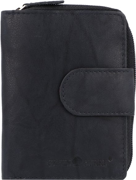 Greenburry Basic Portemonnee RFID Leer 9 cm - Dames - Staand formaat - nightblue