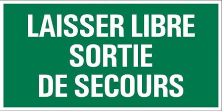Pickup Sécurité - Laisser libre sortie de secour - conform NEN-EN-ISO 7010 bord 30x15 cm