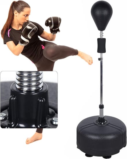 MKSS® Boksbal Staand - Boxbal Volwassenen - Bokszak - Zwart