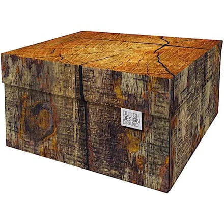 Dutch Design Brand - Dutch Design Storage Box Medium - Opbergdoos - Opbergbox - Bewaardoos - Boomstam - Natuur - Bos - Tree Trunk