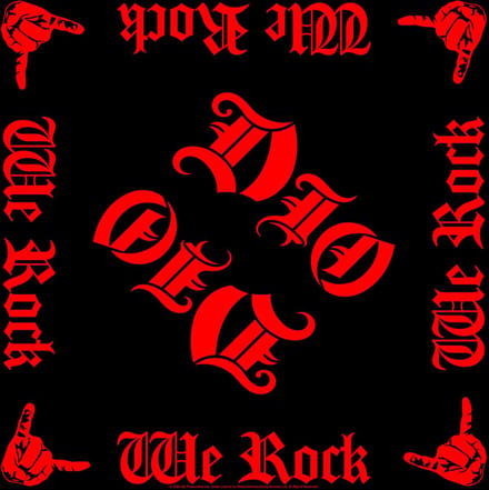 Dio - We Rock Bandana - Zwart