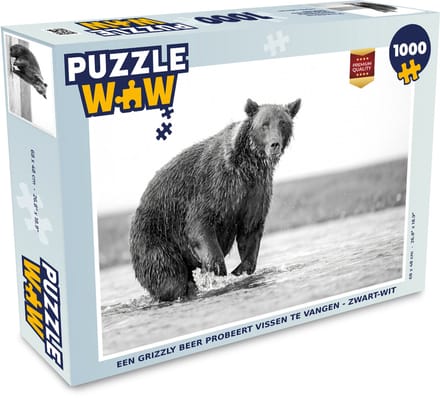 Puzzel Beer - Vis - Water - Legpuzzel - Puzzel 1000 stukjes volwassenen