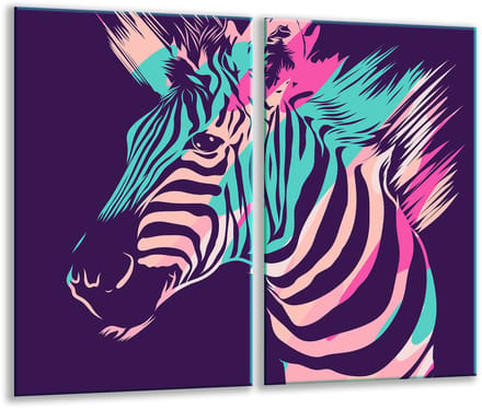 TMK ArtDeko - Snijplank - 30x52 cm - Glas - Zebra Motief