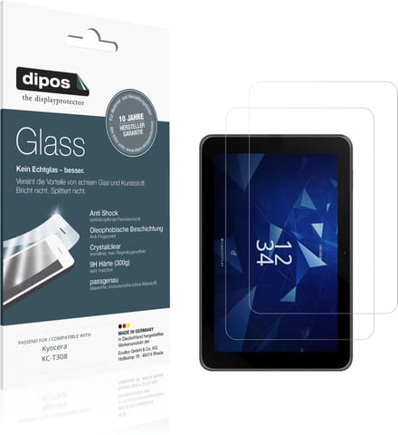 dipos – 2x Pantserfolie geschikt voor Kyocera KC-T308 | 9H Screenprotector