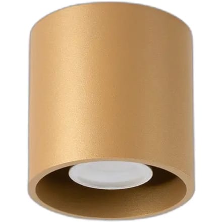 Sollux Lighting Plafondlamp Orbis - 10x10x10cm - GU10 - gouden - staal