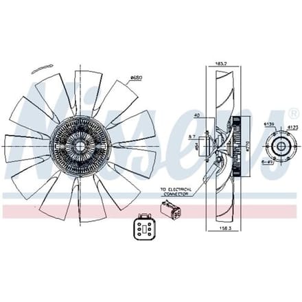 Koppeling, radiatorventilator NISSENS 86167