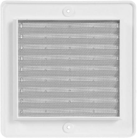 Afvoerrooster 150x150mm Bruin met Insectenhor en Inbouwframe | UV-bestendig