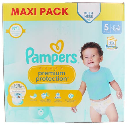Pampers premium protection - maat 5 - 76 luiers
