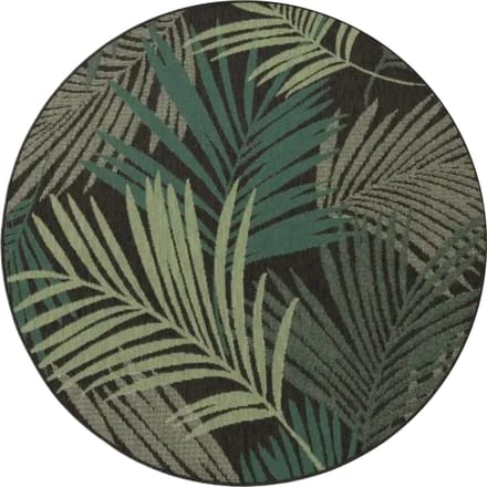 Binnen- en buitenkleed Ostenza zwart 120 cm rond