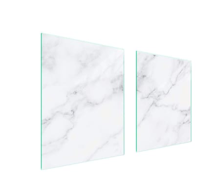 TMK ArtDeko Serie - Glazen Beschermplaat - 85x52cm - Marmer
