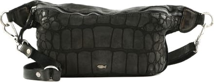 CAMPOMAGGI Leren Schoudertas Gordeltas Centaurus Waist Bag Mini Grigio Antraciet