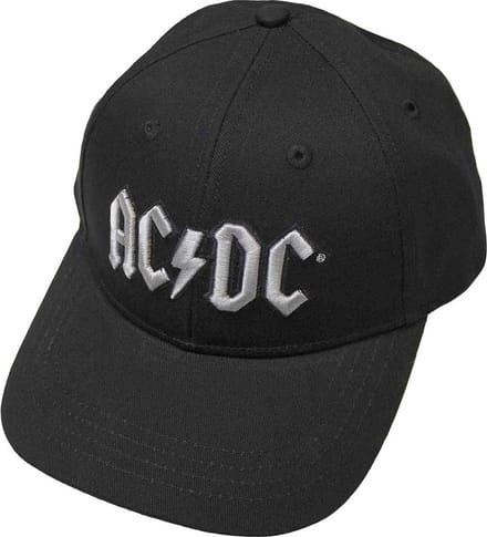 AC/DC - Silver Logo Snapback Pet - Zwart