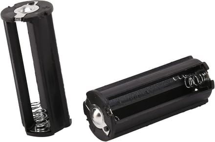 Batterijhouder - Batterijbox AAA - Batterijen Opslaan - 3x AAA Batterijen - 2 stuks - Zwart