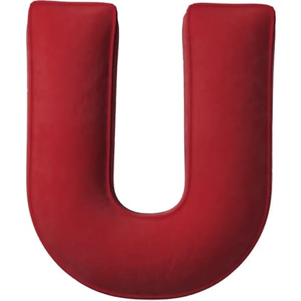 Kussen letter u Yellow Tipi Posh Velvet