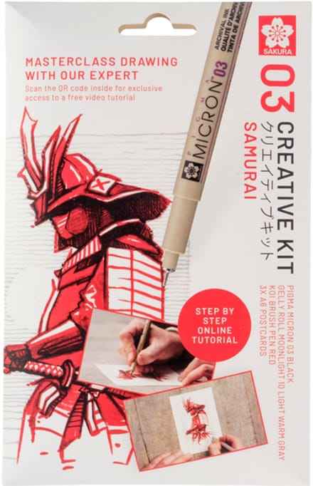 Tekenset sakura creative kit samurai | 12 stuks
