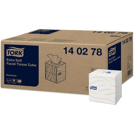 Facial tissues Tork Premium kubus 2-laags 100 vel wit 140278