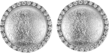 Orphelia Oorbel Glass Silver Sheet Zirconium Sterling Zilver 925