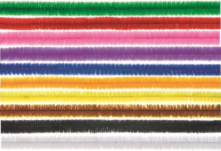 Chenilledraad - 30x - regenboog mix - 50 cm - hobby/knutsel materialen