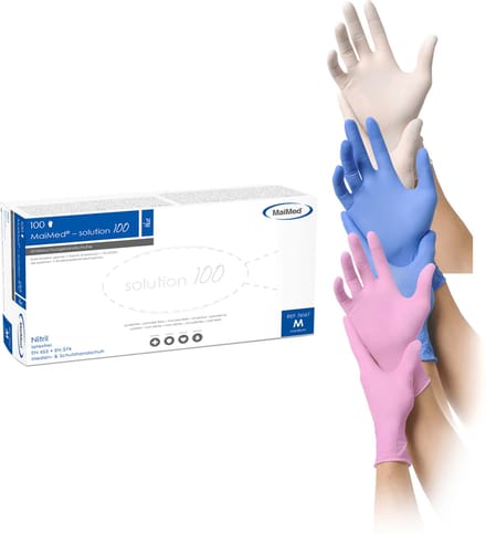 MaiMed Solution 100 nitril handschoenen - M - Blauw - 100 stuks - CAT III