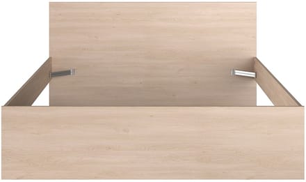 Vente-unique Bedframe hout natuurlijk licht, wit 160 x 200 cm
