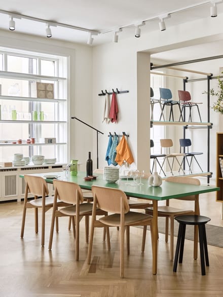 HAY Two Colour Tafel rechthoekig - green mint - oker - 160 x 82 cm