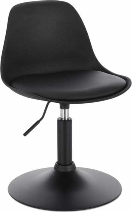 Bolt Edge Mini Barkruk - Zwart - Kunstleer - Verstelbaar - Zithoogte 37-49cm - Set van 1