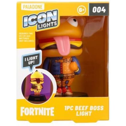 Fortnite Beef Boss Icon Light – 12 cm Verzamelbare Character Diorama Lamp – Compacte Displaylamp op Batterijen – Paladone