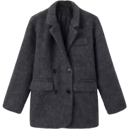 Veste Femme Courte Courte Petite Costume Haut de Gamme Automne et Hiver 2XL black