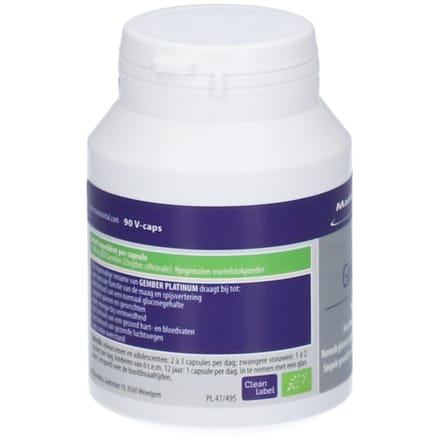 Mannavital Gember platinum bio 90 Vegetarische capsules